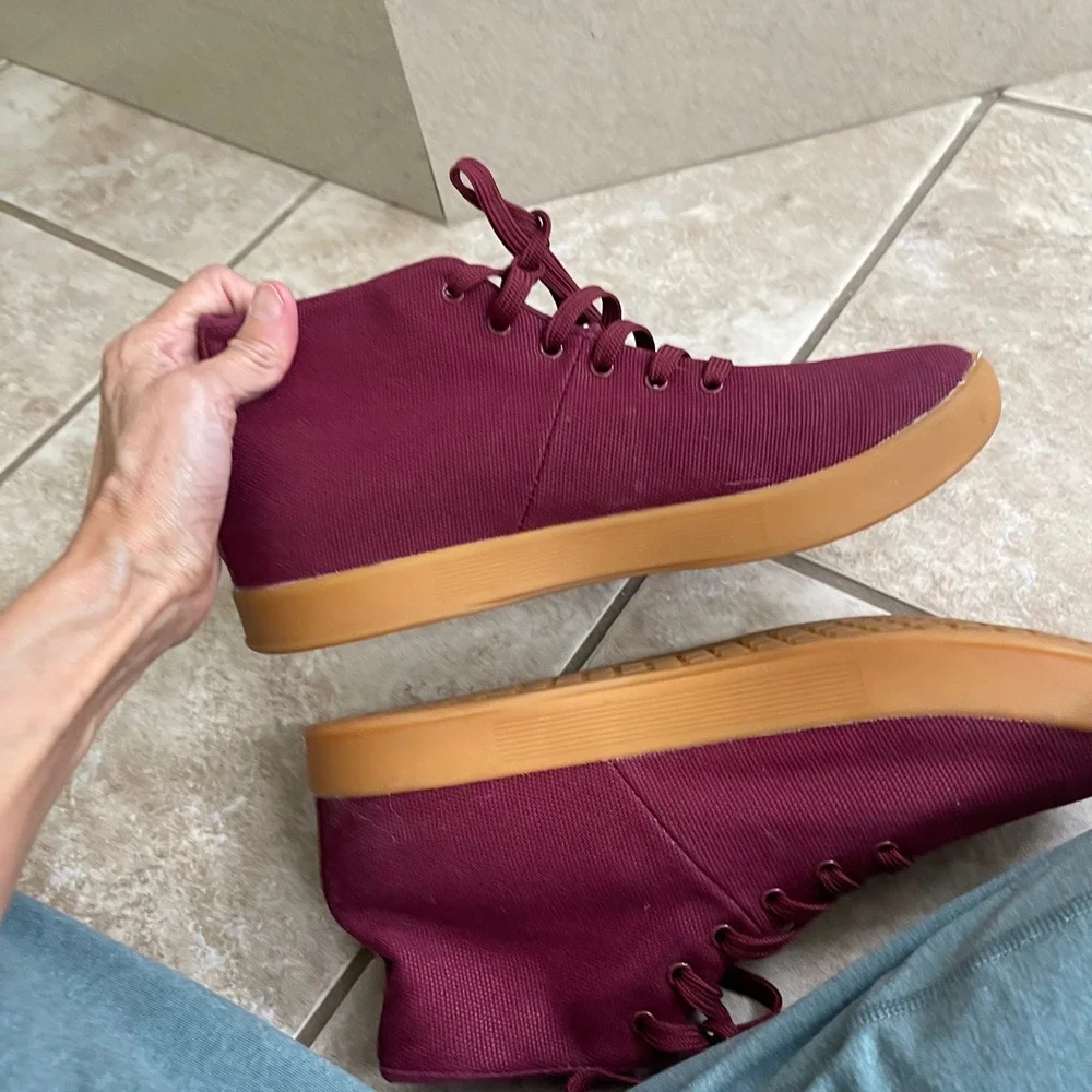 NOBULL High Top Canvas Trainer Cabernet Burgundy Gum‎ Sole Mens 8.5 Womens 10